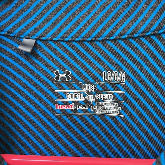 Under Armour Loose Heat Gear Polo large stripe - Picture 5 of 7